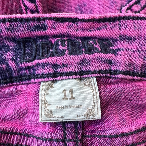 Decree Pink Denim Women Shorts‎ size 11 - Picture 4 of 5